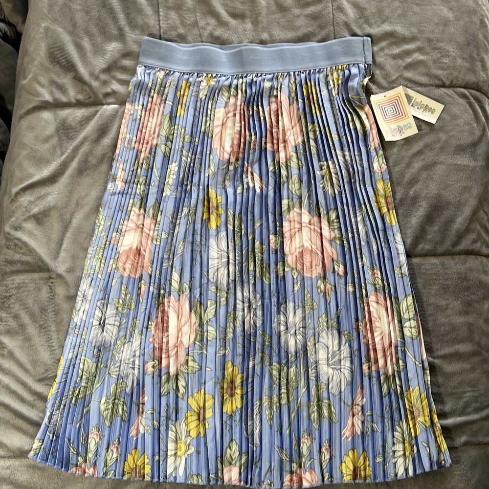 LuLaRoe Jill Women's‎ Flower Pleated Skirt Size Large